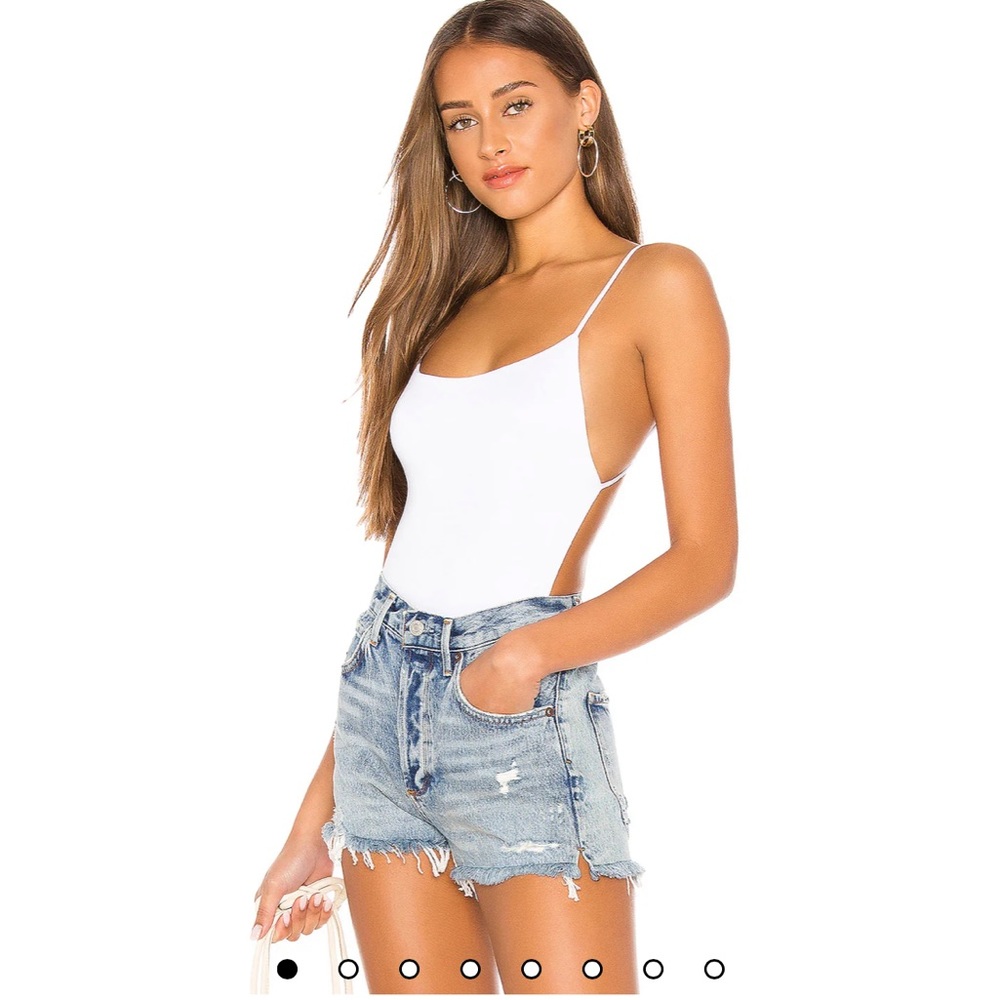White Spaghetti Strap Bodysuit